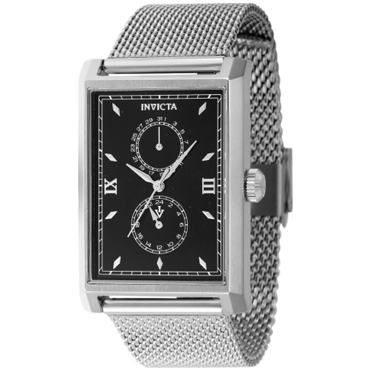 Mens Invicta Vintage Black Dial Quartz Watch - 46860