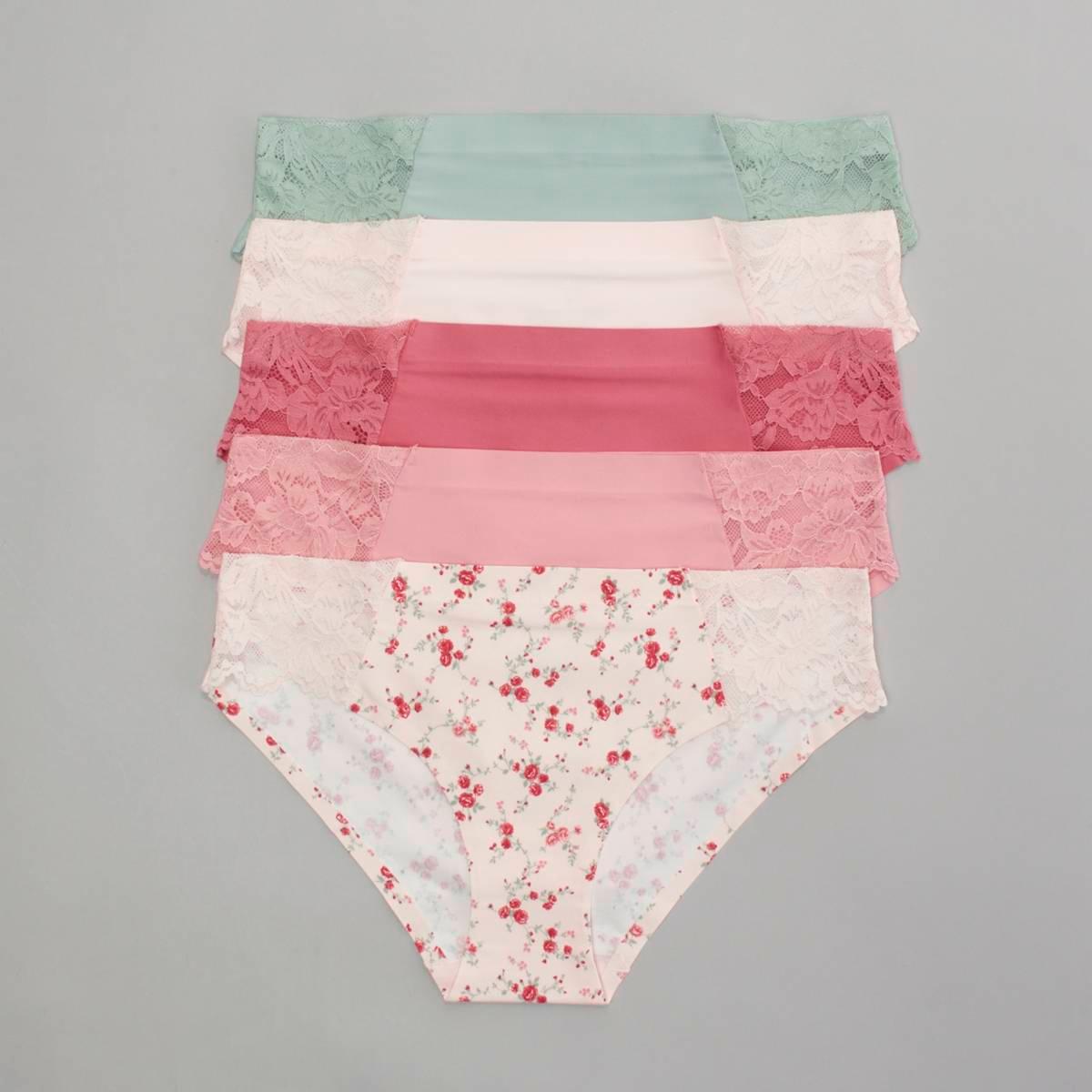 Womens Laura Ashley 5pk Micro Laser Bikini LS8390-5PKM
