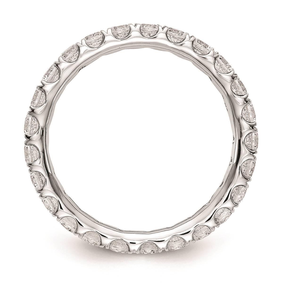 Pure Fire 14kt. White Gold Lab Grown Diamond Eternity Band