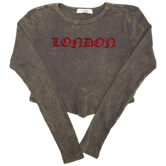 Girls (7-16) No Comment Flocked London Bandana Hem Tee