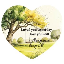 Loved You Yesterday w/ Tree Swing Heart Memorial Stone