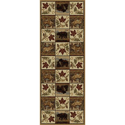 Tayse Nature Portrait Wildlife Lodge Runner - Beige