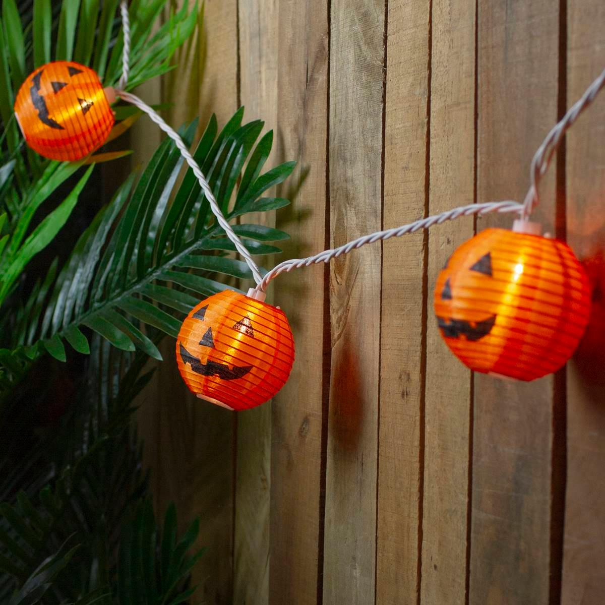 Northlight Seasonal 10ct. Jack-O-Lantern Paper Lantern Lights