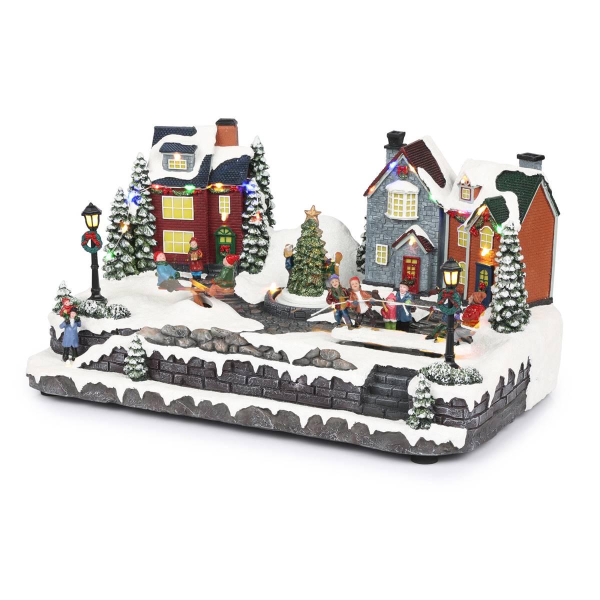 Alpine LED Animated Children in Christmas Village Décor