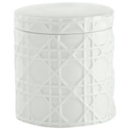 Cassadecor Wicker Bath Accessories - Cotton Jar