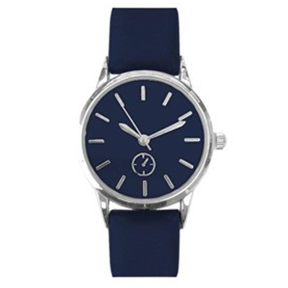 Womens Silver-Tone Navy Dial Watch - 15492S-07-J05