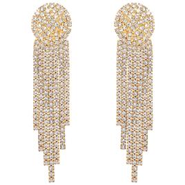 Jessica Simpson Pave Rhinestone Fringe Dangle Earrings
