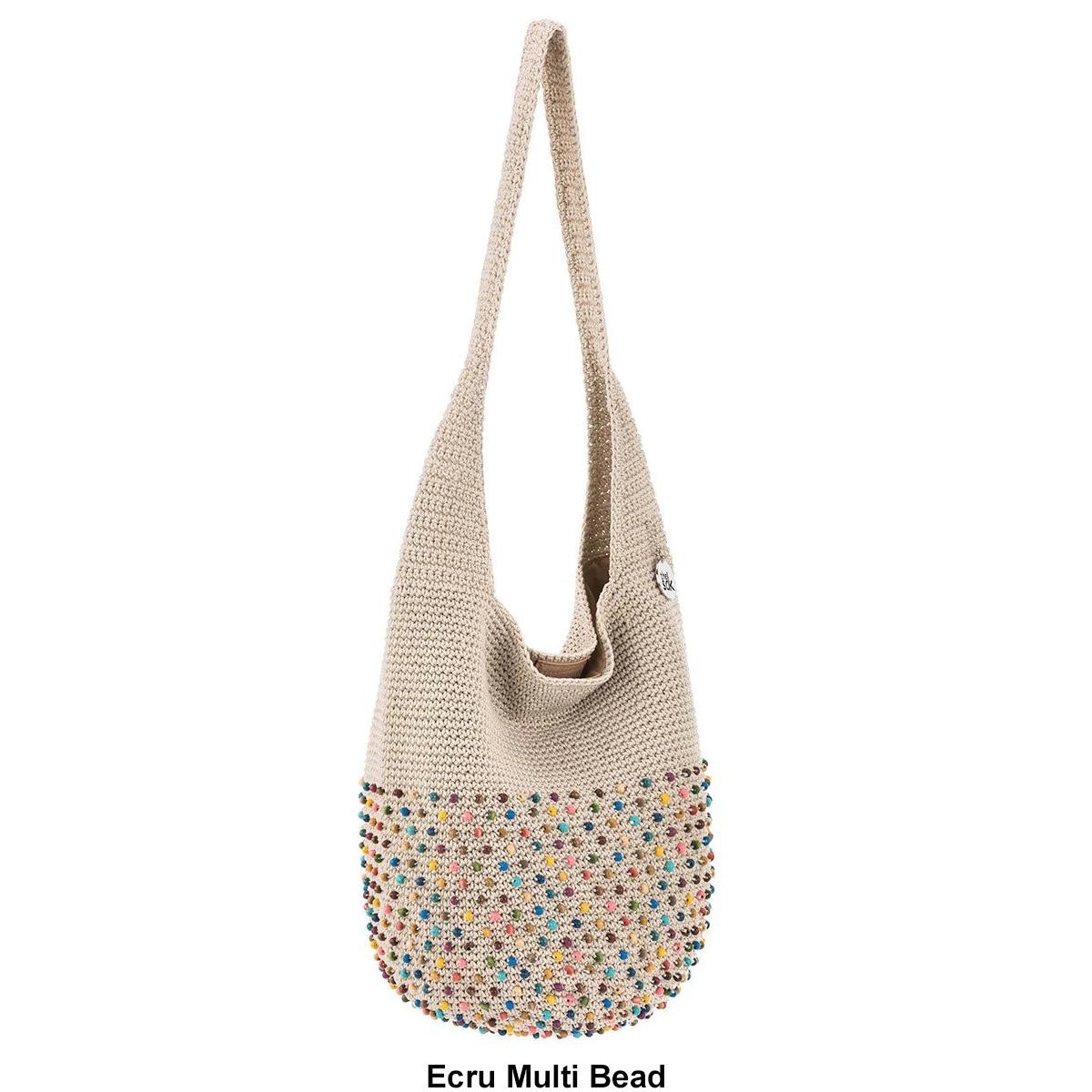 The Sak Crochet Hobo with Hand Stitched Bali Beads