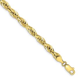 Unisex Gold Classics™ 10kt. 4.75mm 20in. Semi-Solid Rope Chain