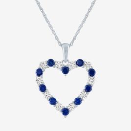 Gemstone Classics(tm) Lab Created Sapphire Heart Pendant