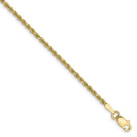 Mens Gold Classics™ 10kt. 1.75mm 8in. Diamond-Cut Chain Bracelet
