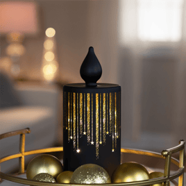 Northlight LED Glass Candle with Stars Christmas Decoration