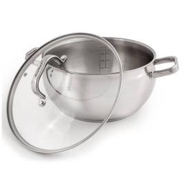 BergHOFF Belly Shape 18/10 Stainless Steel Stockpot w/ Glass Lid