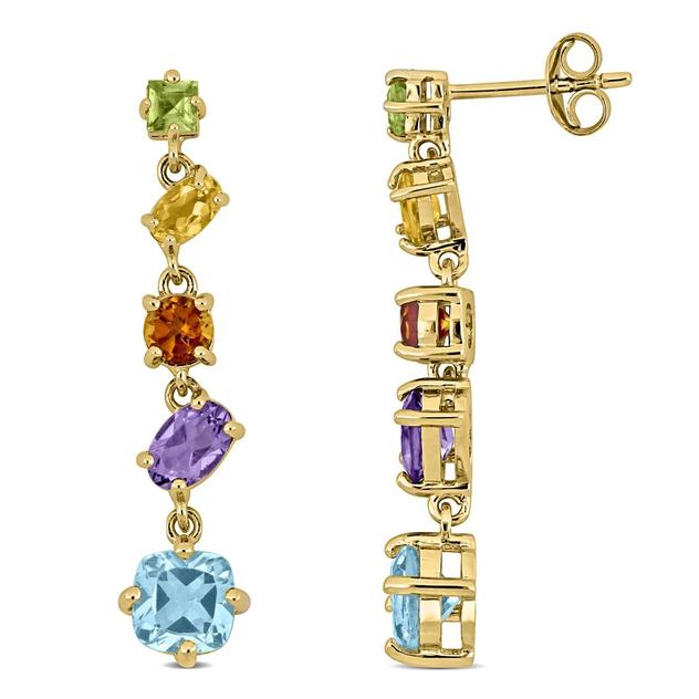 Sophia B 4 1/2ctw. Multi-Gemstone Dangle Earrings