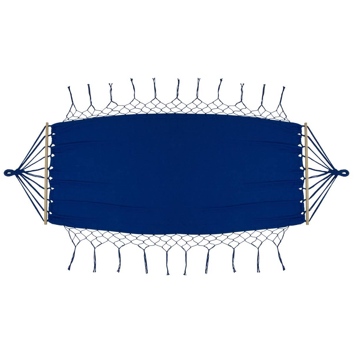 Northlight Seasonal Hammock w/ Netted Fringe & Wooden Bars