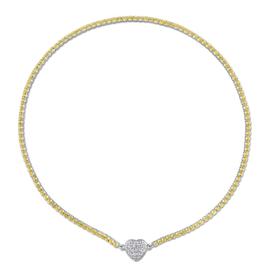 Sophia B Citrine & Created White Sapphire Collar Necklace