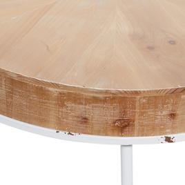 9th & Pike® Natural Wood And Iron Modern Coffee Table
