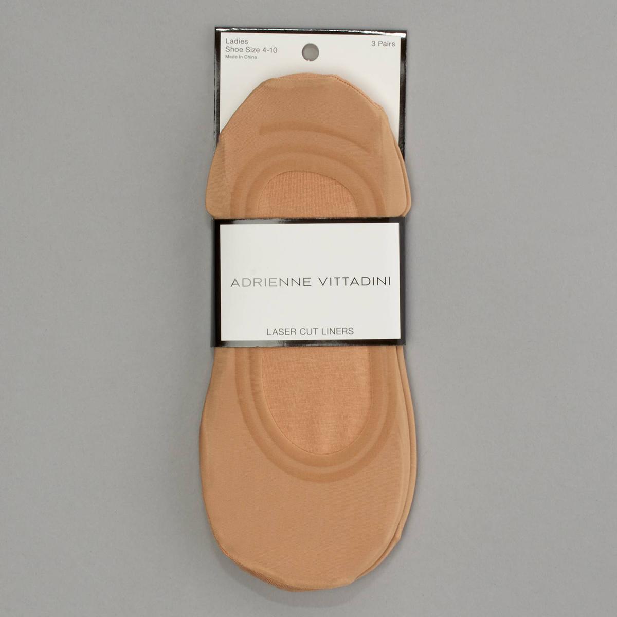 Womens Adrienne Vittadini 3pk. Laser Cut Liner Socks