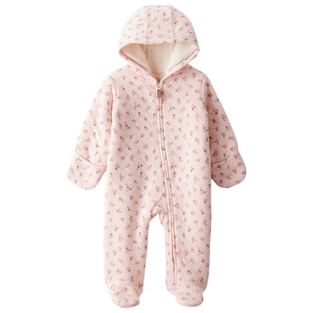 Baby Girl (3-9M) Carter's® Floral Quilted Sherpa Lined Pramsuit