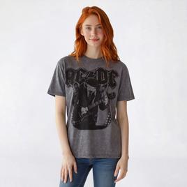 Juniors C-Life Mineral Wash ACDC Guitar Player Boyfriend Tee