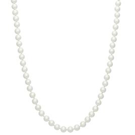 You''re Invited Silver-Tone White Faux Pearl Collar Necklace