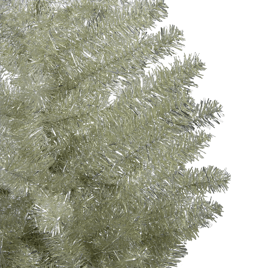 Northlight 4.5ft. Metallic Platinum Tinsel Christmas Tree