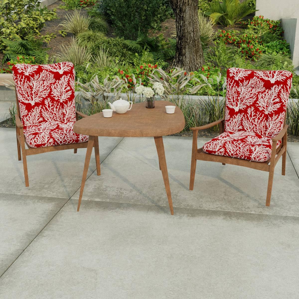 Jordan Manufacturing Seacoral Coastal High Back Chair Cushion