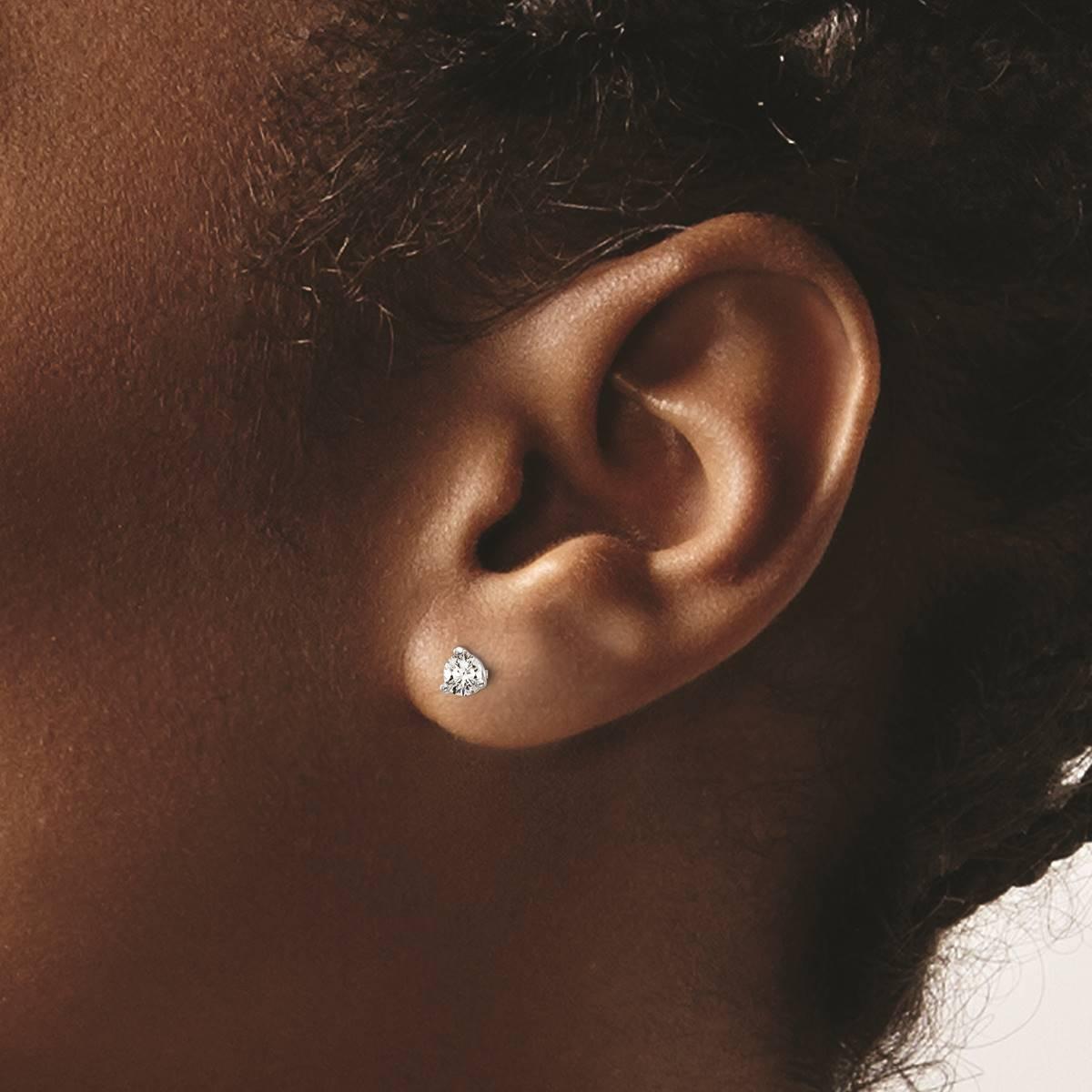 Pure Fire 14kt. White Gold 1/3ctw. Screwback Lab Diamond Earrings