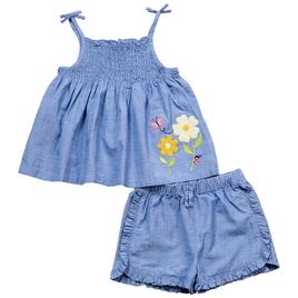 Girls (4-6x) Kids Headquarters® 2pc. Denim Smocked Tank w/ Shorts
