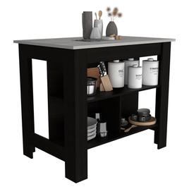 FM FURNITURE Brooklyn Ibiza Marble Top Kitchen Island