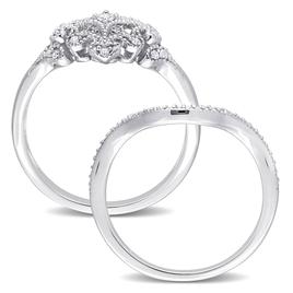 Diamond Classics™ 1/5ctw. Diamond Silver Bridal Ring Set
