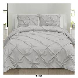 Sweet Home Collection 3pc. Pinch Pleat Pintuck Duvet Cover Set