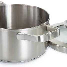 BergHOFF Graphite Stainless Steel 6.25in. Stockpot w/ Glass Lid