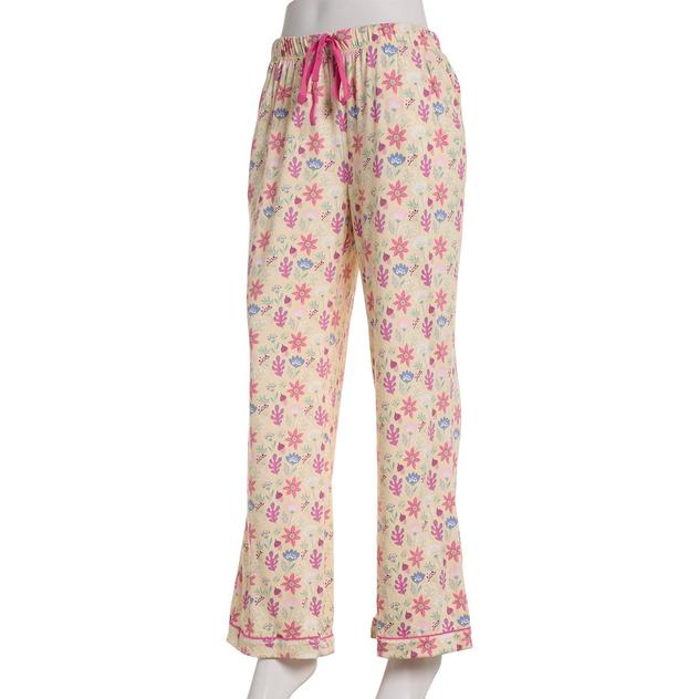 Womens MUK LUKS® Cloud Knit Fall Floral Pajama Pants with Piping