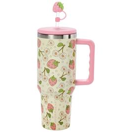 Agenda 40oz. Strawberry Topper Peony Floral Travel Cup