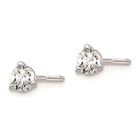 Pure Fire 14kt. White Gold 1/3ctw. Screwback Lab Diamond Earrings