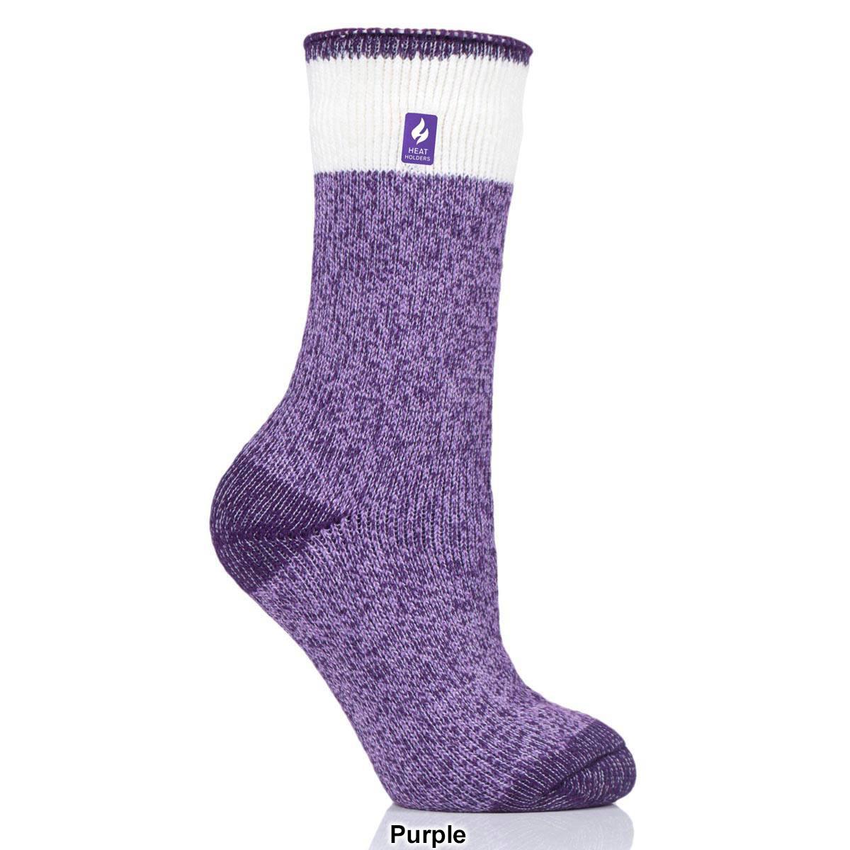 Womens Heat Holders® Lite Block Twist Crew Socks