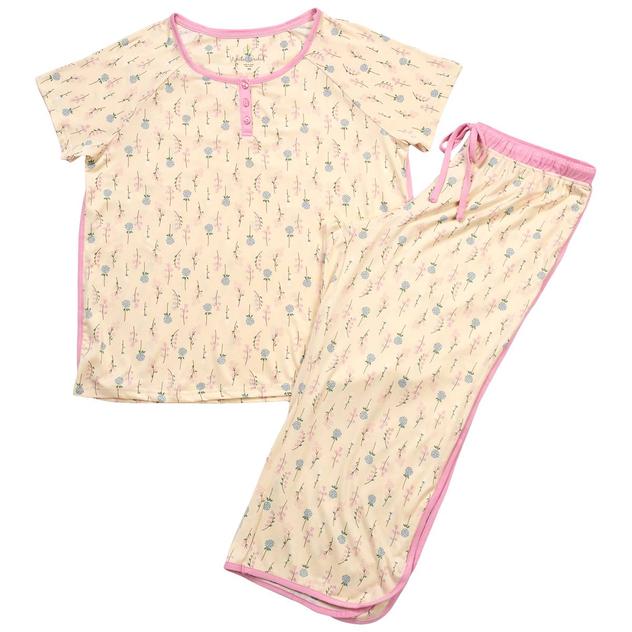 Womens White Orchid Sweet Buds Pajama Set