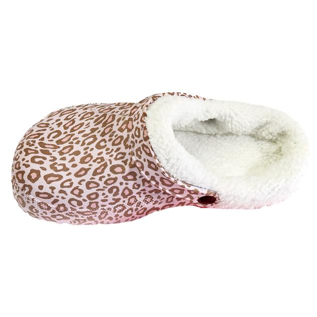Womens Ella & Joy Leopard Lined Clogs