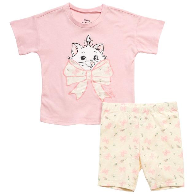 Girls (4-6x) Disney The Aristocats Marie Tee & Bike Short Set