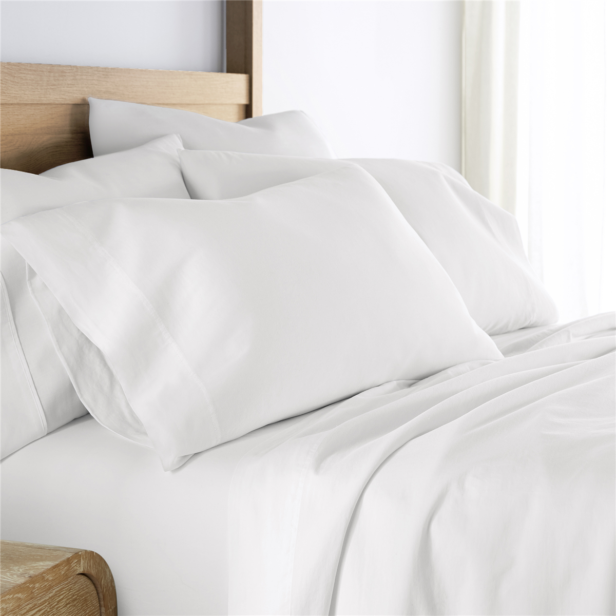 Soft Essentials 300 Thread Count Cotton Solid Pillowcase Sets