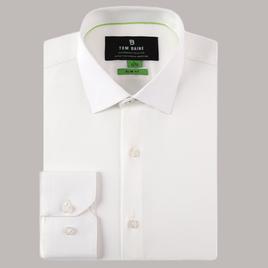 Mens Tom Bain Slim Fit Jacquard Dress Shirt - Yellow