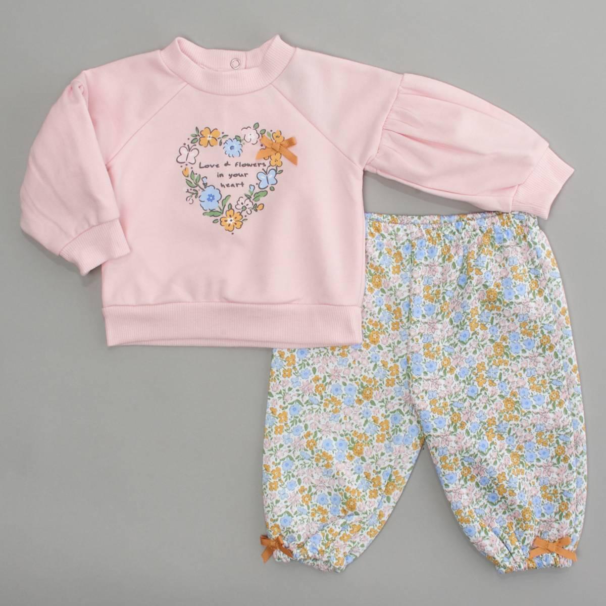 Baby Girl (3-9M) French Connection Heart Top & Bubble Pant Set