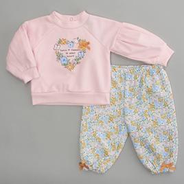 Baby Girl (3-9M) French Connection Heart Top & Bubble Pant Set