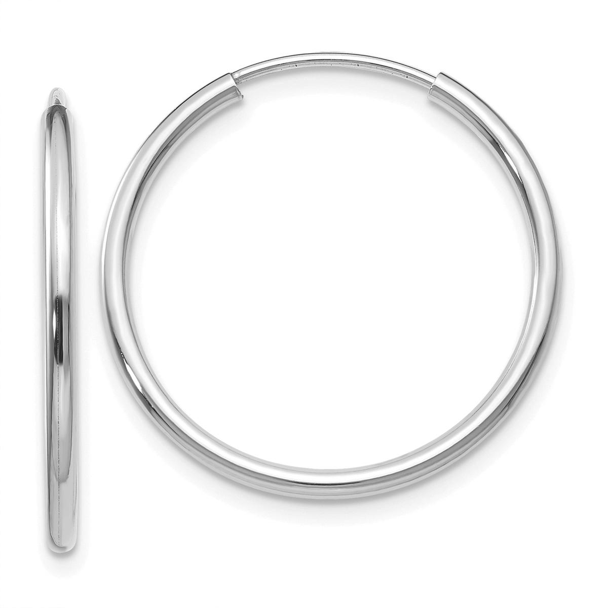 Gold Classics(tm) 20mm. 14k White Gold Polished Hoop Earrings