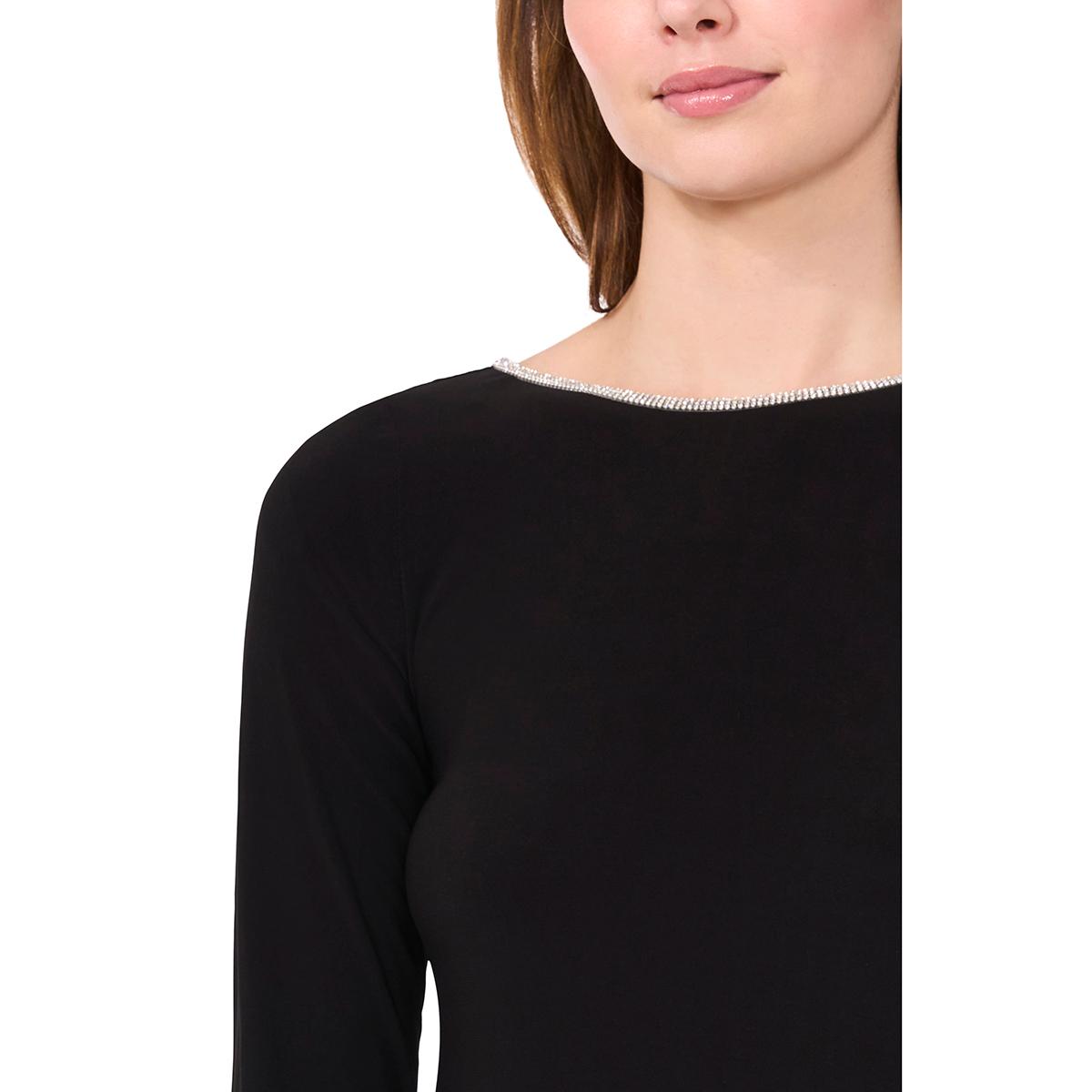 Petite MSK Split Sleeve Trim ITY Dress