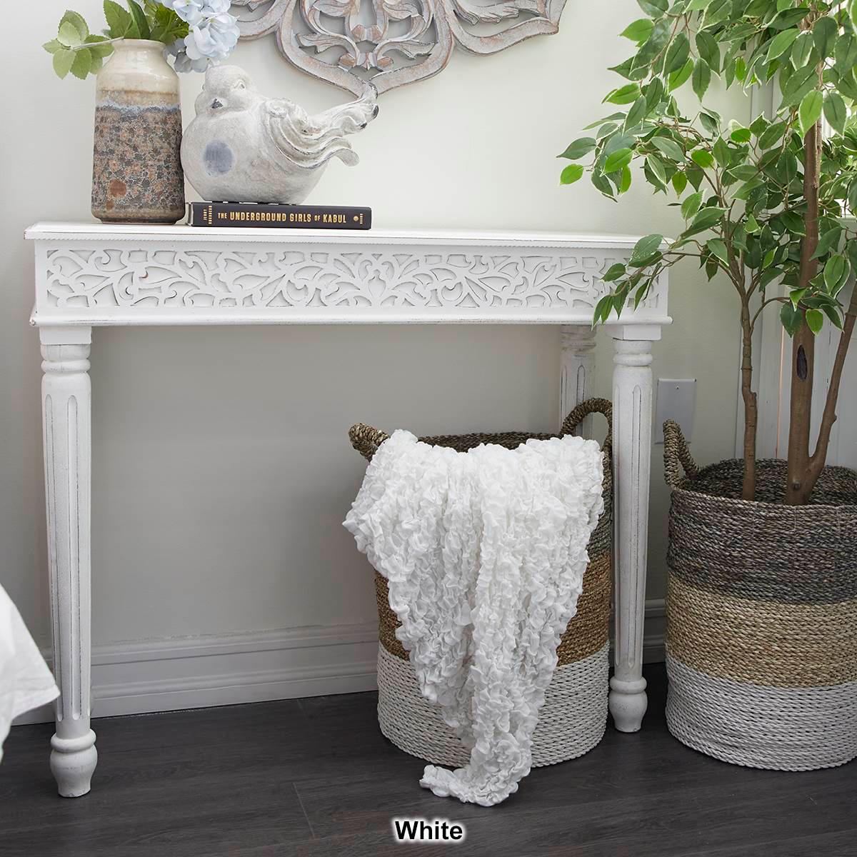 9th & Pike® Large Wood Carved Console Table