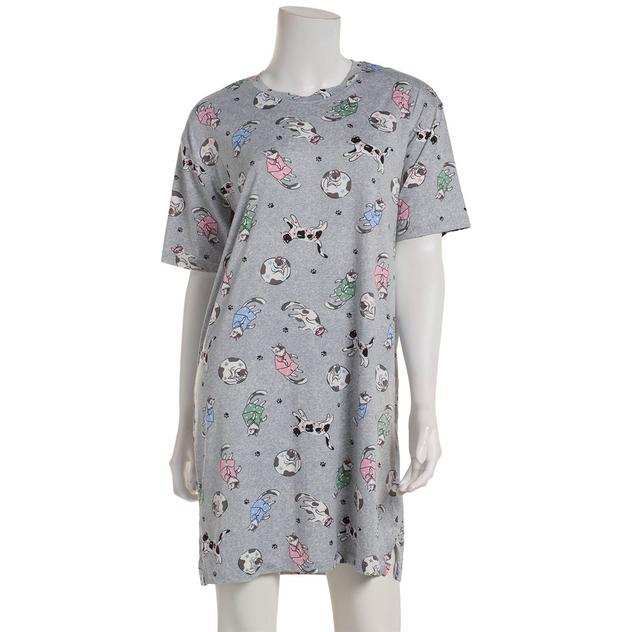 Womens Emily & Jane Poly Spandex Cats Scoop Neck Nightshirt