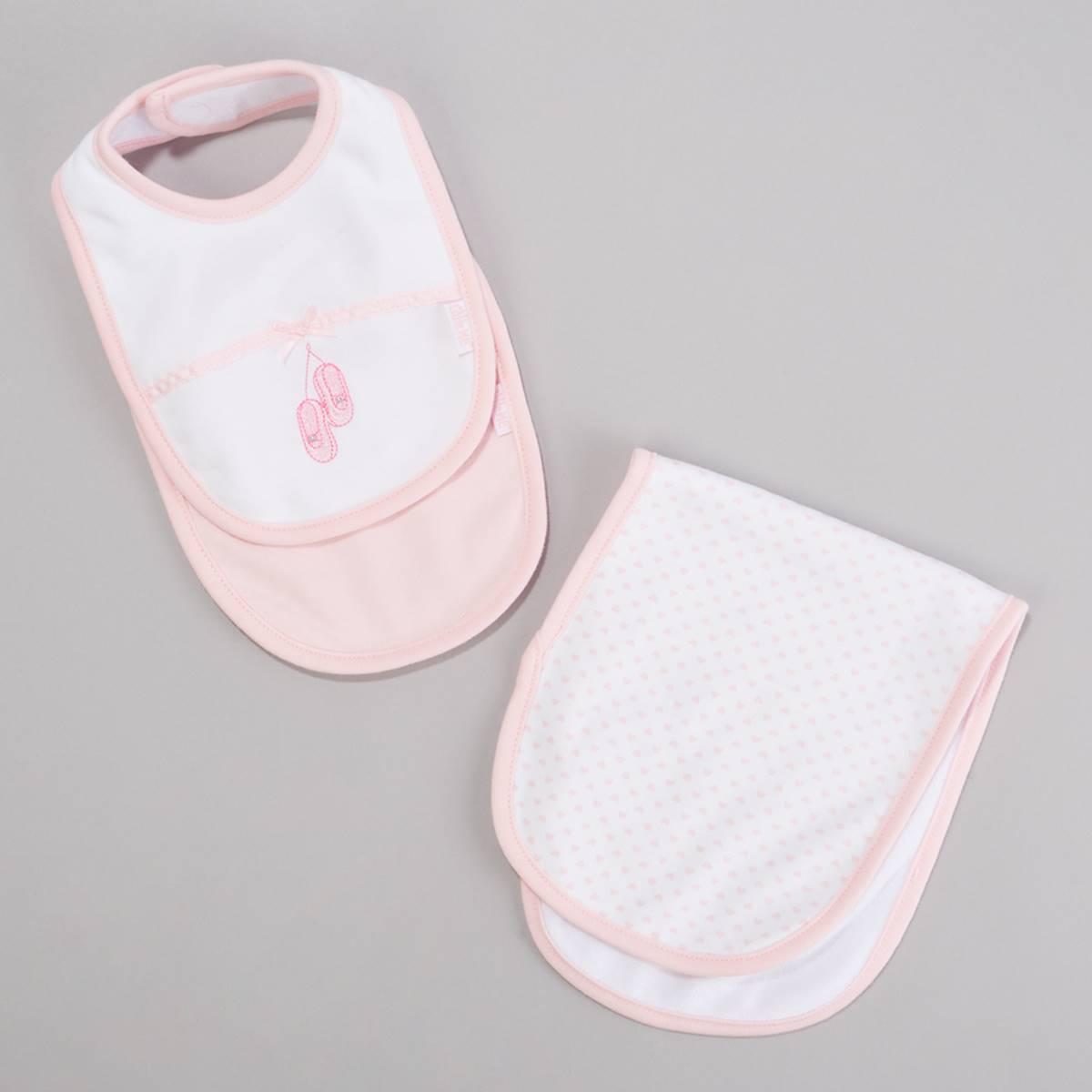 Baby Girl Little Me(R) 3pc. Ballerina Bib & Burp Cloth Set
