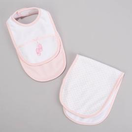 Baby Girl Little Me(R) 3pc. Ballerina Bib & Burp Cloth Set